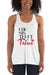 White Consistency Over Talent Women's Flowy Racer back Tank 